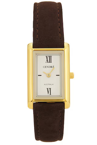 Cendre Kelly Watch in White & Chocolate Suede from Revolve.com | Revolve Clothing (Global)