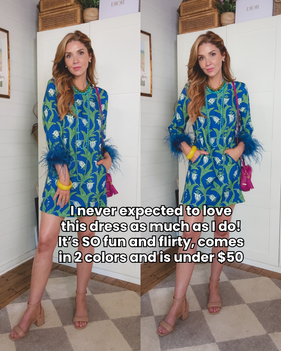 Loving these Tuckernuck-inspired looks for less from Amazon! 🩵 The quality of each one of these pieces is excellent! I had no idea I'd love the feather-trim dress as much as I do—but it's SO fun!!! 
#amazonfinds #founditonamazon #classicstyle #southerncoastalgrandma #amazonfashion #tuckernucklookforless #anthropologielookforless 

 #LTKOver40 #LTKFindsUnder50 #LTKStyleTip