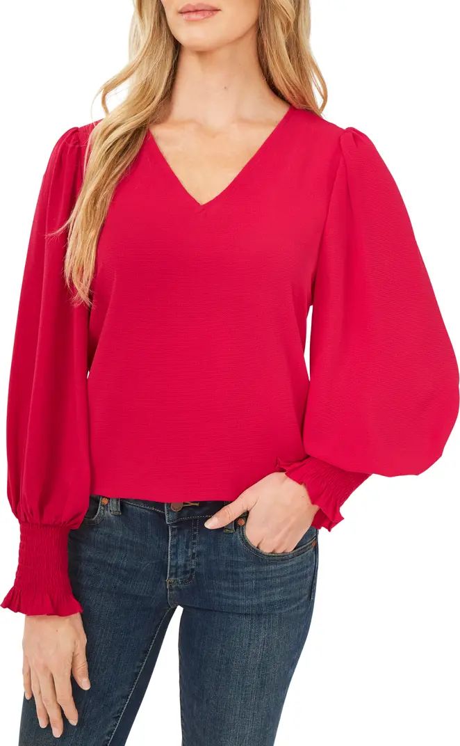 CeCe V-Neck Long Sleeve Blouse | Nordstrom | Nordstrom