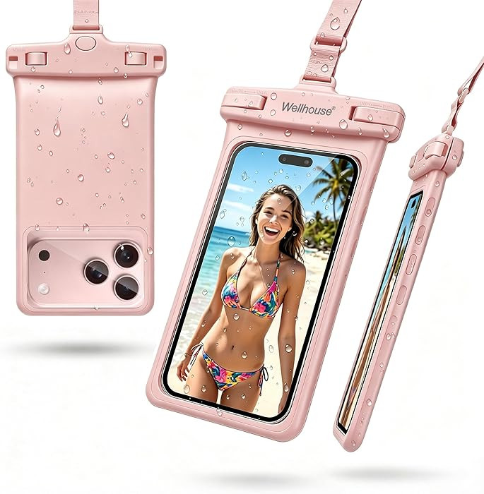 wellhouse 3D Waterproof Phone Pouch with Lanyard,Premium TPU100FT Deep Waterproof Phone Case for ... | Amazon (US)