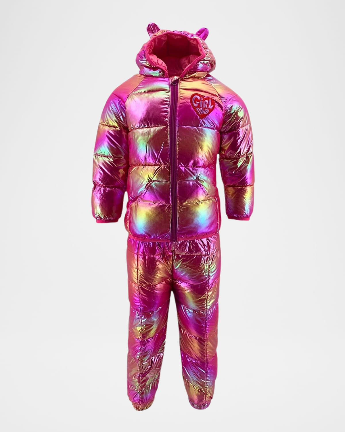 Girl's Rainbow Metallic Two-Piece Snow Set, Size 2-10 | Neiman Marcus