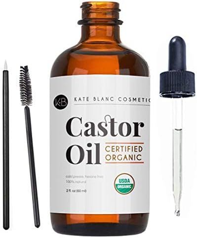 Castor Oil (2oz) USDA Certified Organic, 100% Pure, Cold Pressed, Hexane Free by Kate Blanc. Stim... | Amazon (US)