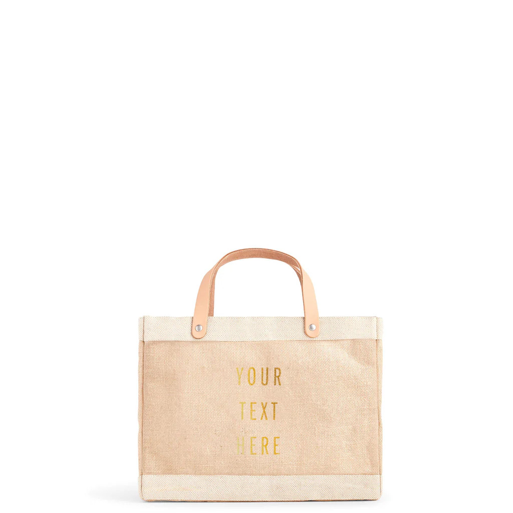 Petite Market Bag in Natural Gold Foil | Apolis