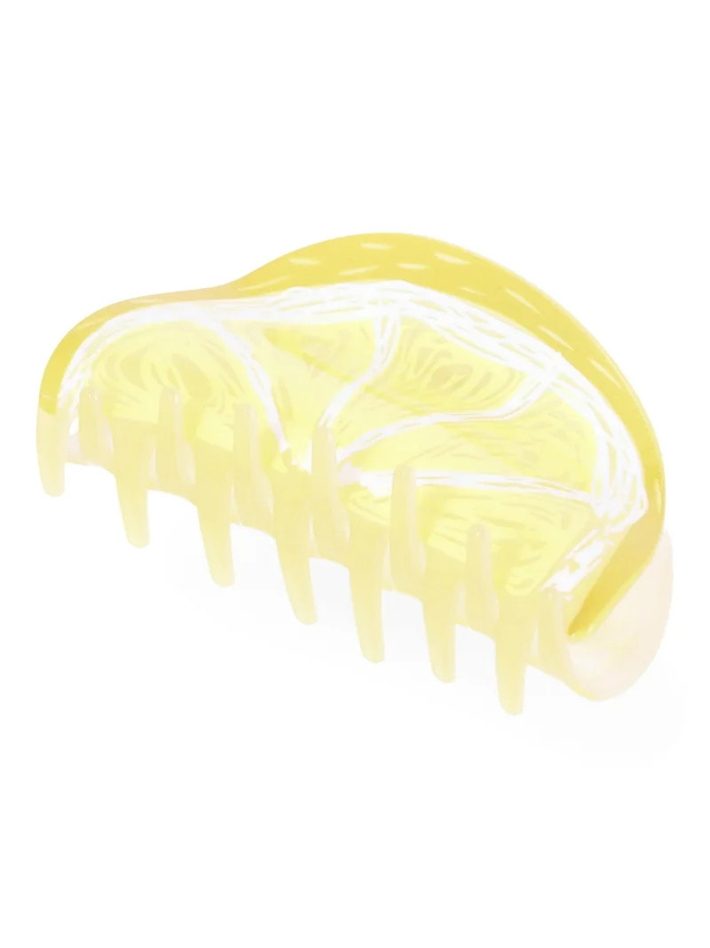 No Boundaries Women’s Scribble Lemon Hair Claw Clip, Yellow | Walmart (US)