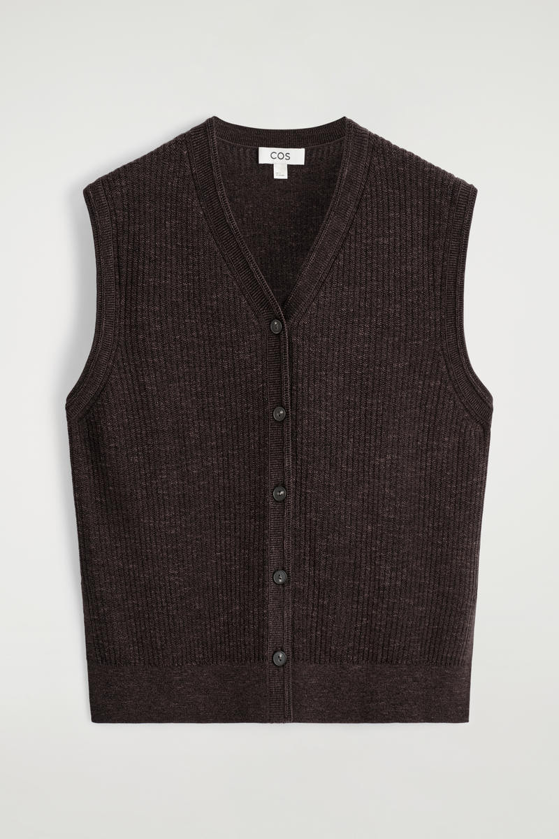 Ribbed Merino Wool-Blend Vest | COS UK