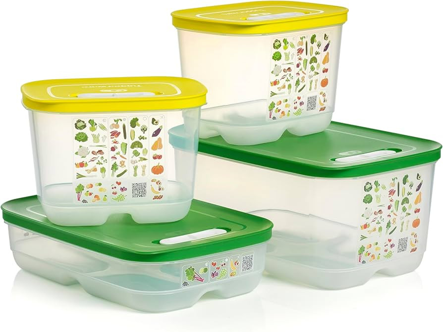Tupperware Fridgesmart 4 Piece Food Storage Container Set, Dishwasher Safe and BPA Free (4 Contai... | Amazon (US)