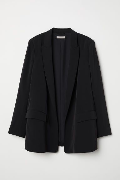 H & M - H & M+ Straight-cut Jacket - Black | H&M (US + CA)