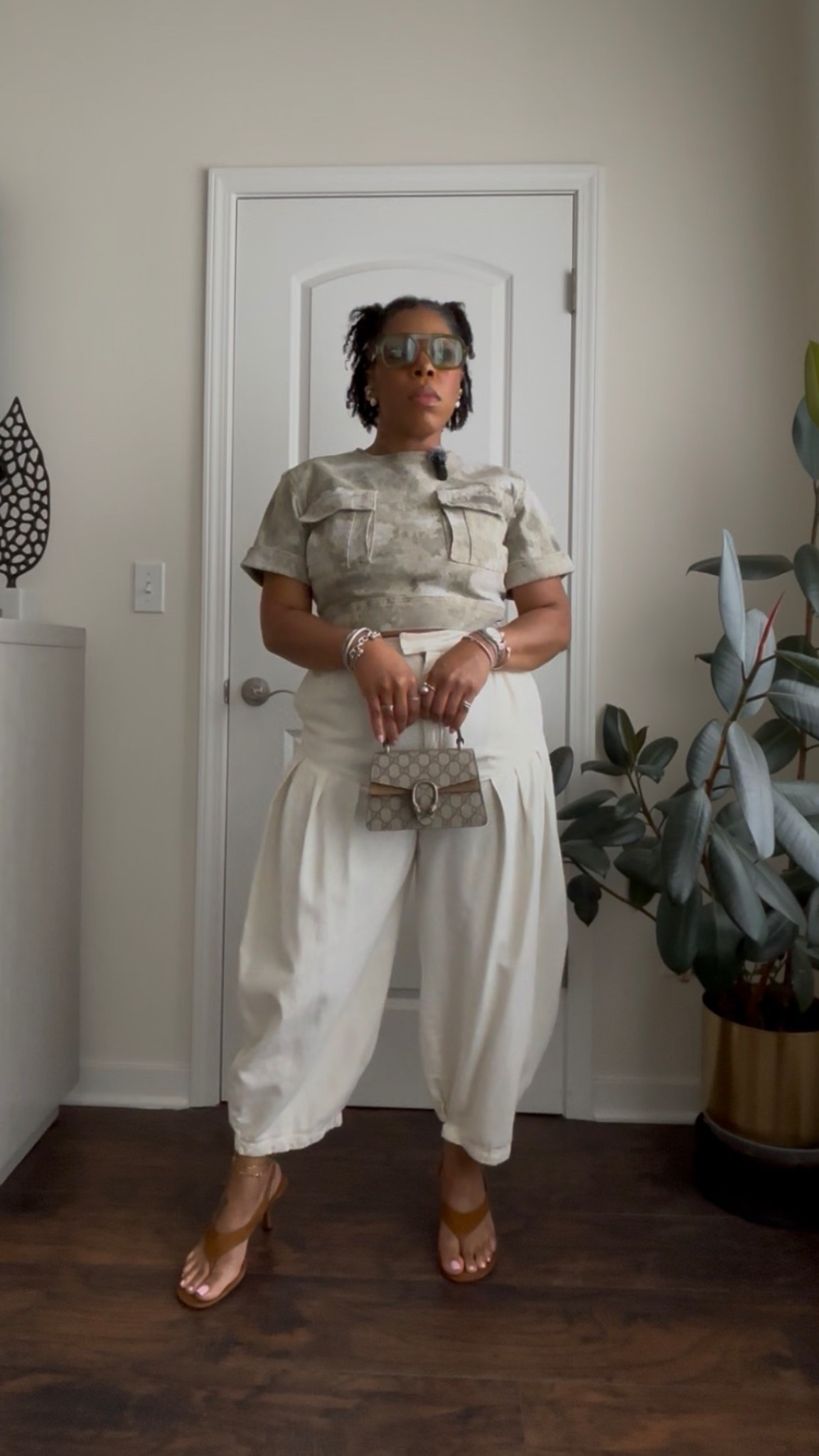 Cooler weather = heavier breathable material
*This top zips up the back

Sunnies: #ElisaJohnson
Pants: #FreePeople 
Shoes: #Zara
Handbag: #Guccii

#LTKMidsize #LTKStyleTip #LTKSaleAlert