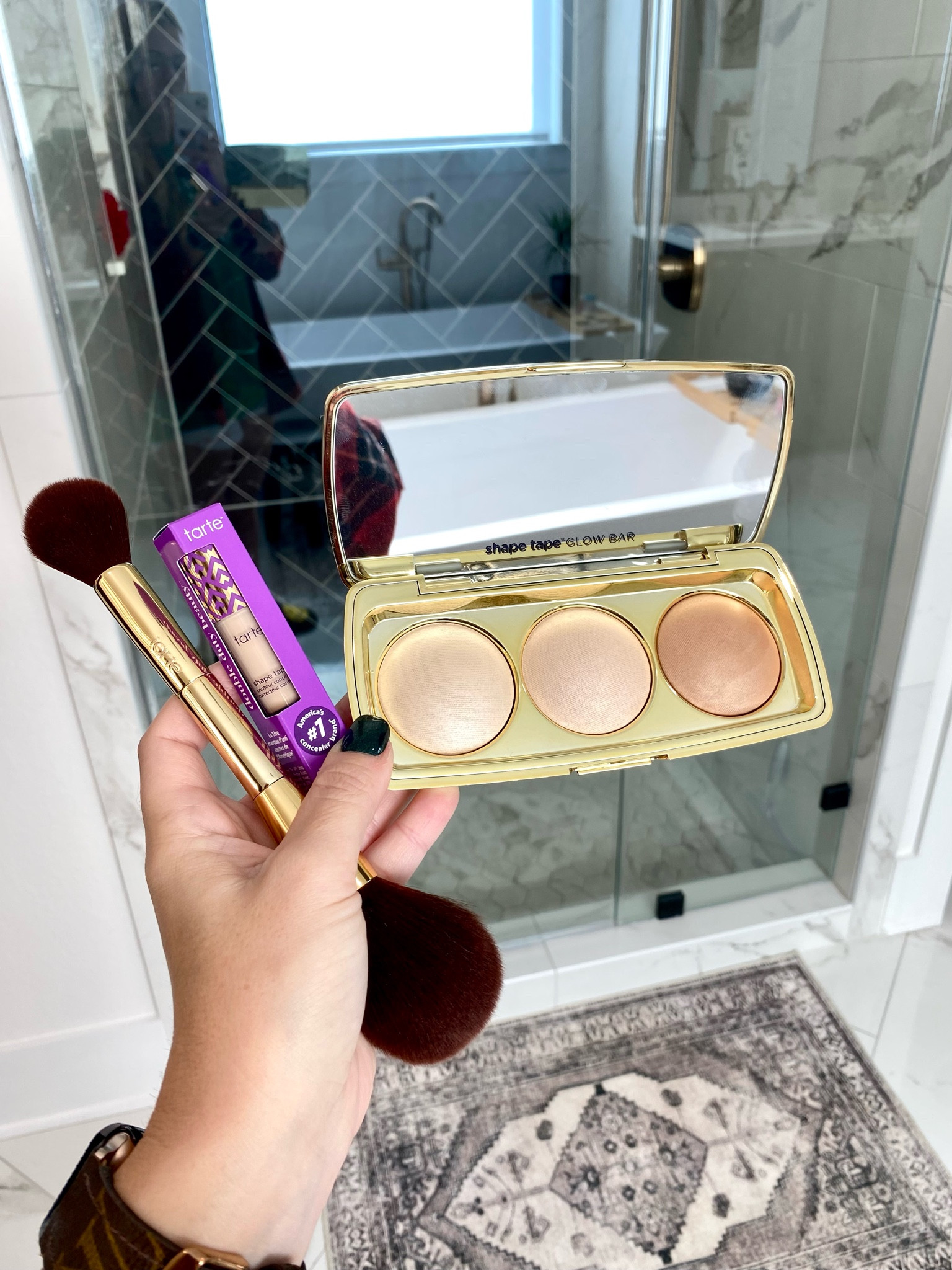 Brand new launch for the Tarte glow bar bundle on @qvc ✨😍 You get two highlights, a bronzer, double ended brush, and Tarte shape tape! I use light neutral and light medium neutral shape tape. #ad #qvclove 

#LTKbeauty #LTKGiftGuide #LTKHoliday