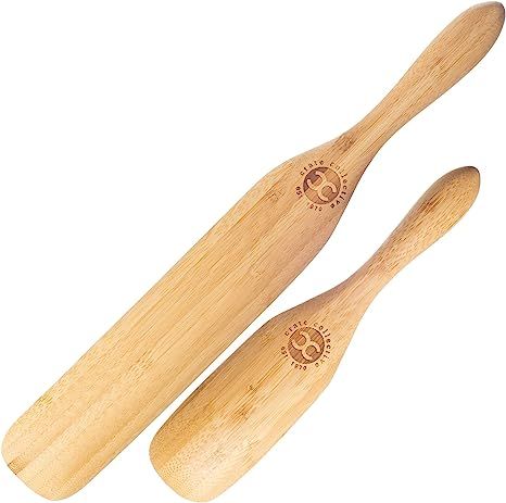 Crate Collective – The Original Bamboo Spurtle Set – 2 Piece Bamboo Spurtle Set (Stirring Spa... | Amazon (US)