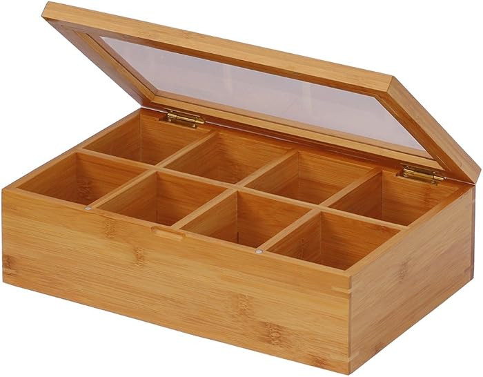 Oceanstar - TB1323 Oceanstar Bamboo Tea Box, 12 Inch, Natural | Amazon (US)