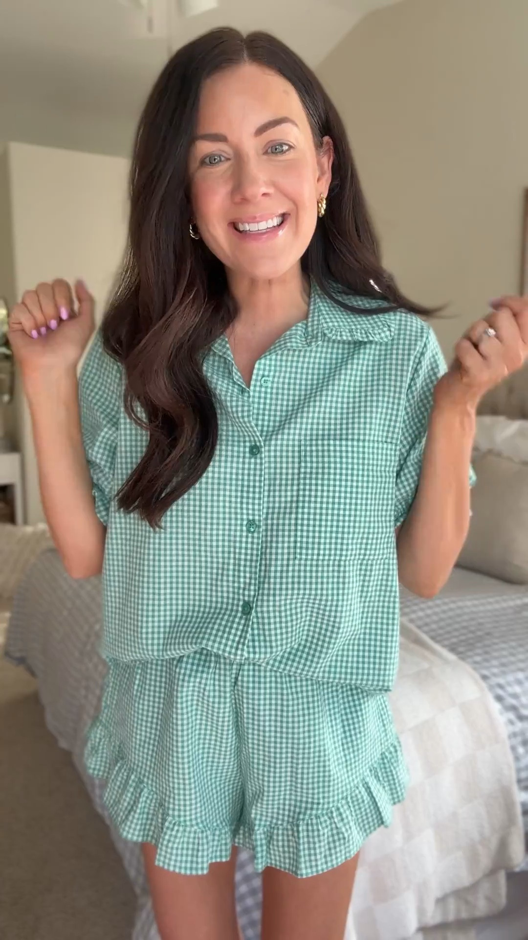 New target 100% cotton PJ sets! There’s even matching options for boys and girls. I linked everything.😍 wearing a medium. ￼

#LTKmomlife #LTKgrwm #LTKSeasonal