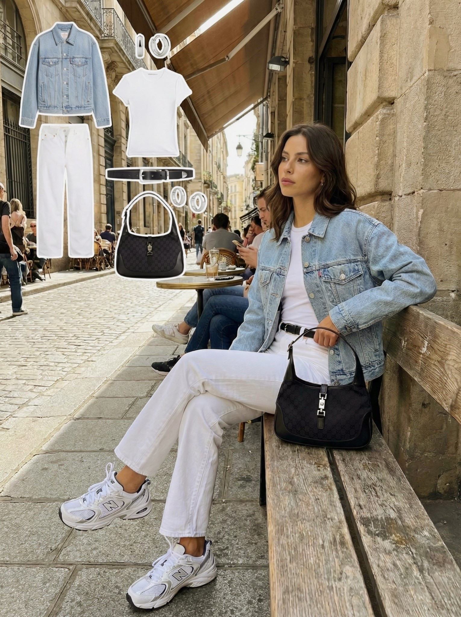 Clean denim + crisp white for effortless city style 🤍

A light wash denim jacket layered over a classic white tee keeps the look relaxed yet structured. White straight leg jeans create a fresh, elongating base, while black accessories add contrast and polish.

Sporty sneakers balance the outfit with comfort, making it perfect for everyday wear with a refined edge.

• Light wash denim jacket for casual structure  
• White tee for a clean base  
• White straight leg jeans for a fresh silhouette  
• Black belt + shoulder bag for contrast  
• Retro sneakers for off duty ease  
• Silver accents for a cool finish  

Everything linked to shop ✨

#LTKootd #LTKStyleTip 

#LTKSeasonal #LTKstyletip #LTKfindsunder100 #LTKSeasonal