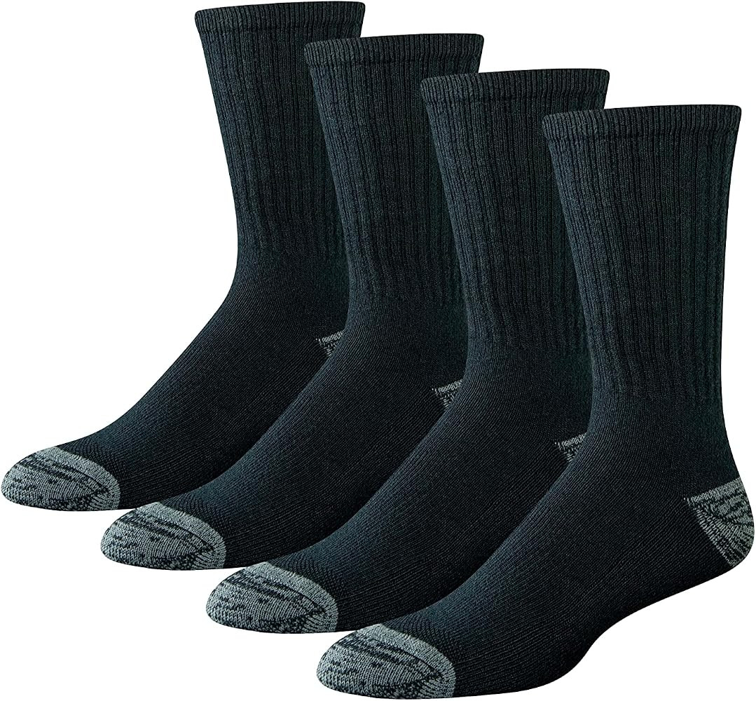 Amazon Essentials Men's Cotton Cushioned Performance Work Crew Sock, 4 Pairs | Amazon (US)