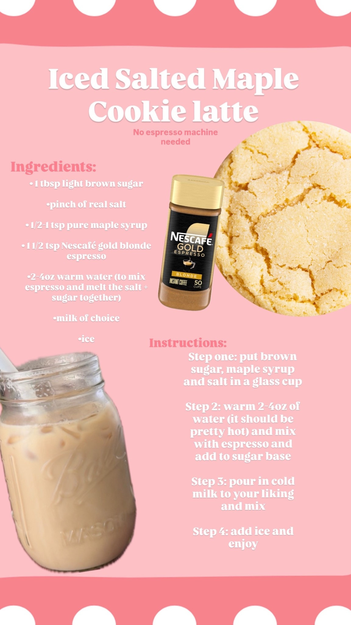 Iced salted maple cookie latte ingredients and items used below! So yummy!! I usually stick to vanilla lattes but I loveddd this one 🍁🧂☕️

#LTKfoodie #LTKdayinmylife #LTKmomlife