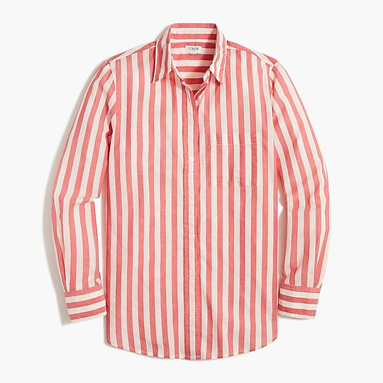 High-low relaxed button-up top | J.Crew Factory