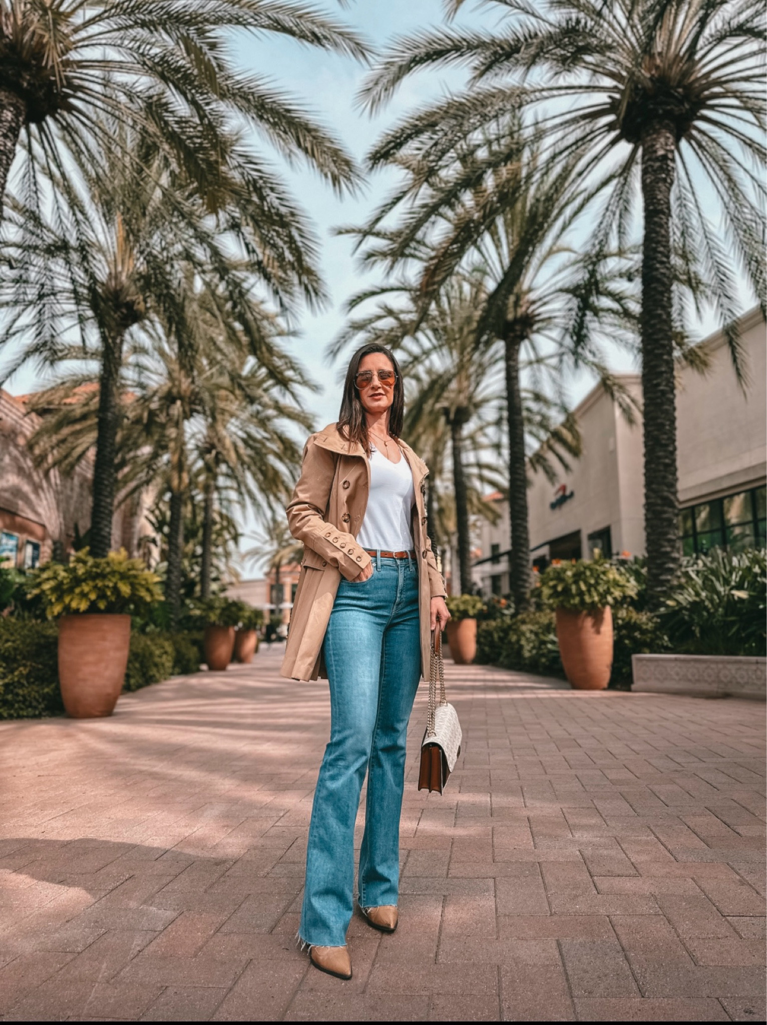 Pre fall casual outfit 
Trench coat 
Veronica beard jeans 

#LTKStyleTip #LTKWorkwear
