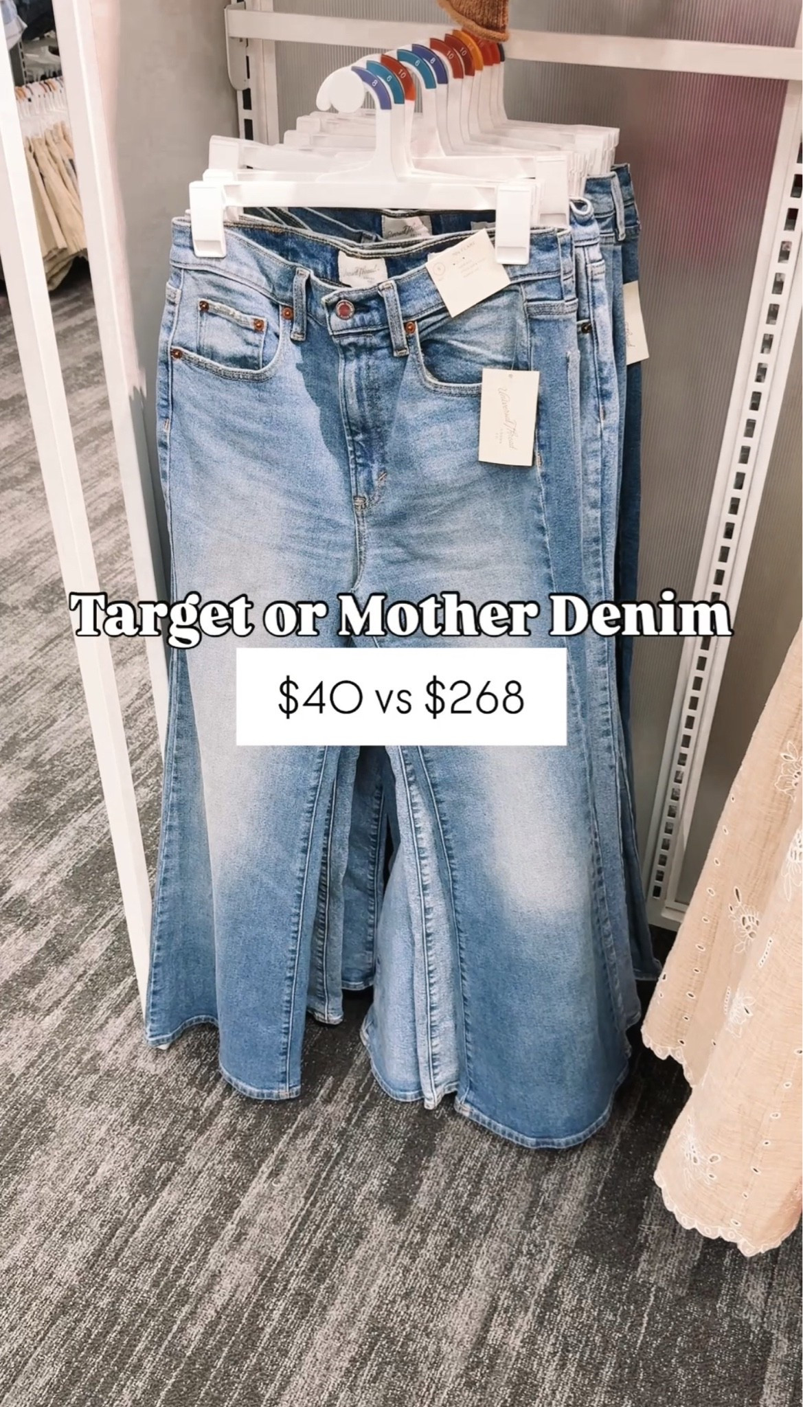 $40 versus $268… SOLD 👏🏼These are a sell out risk and for good reason - they’re a 20/10 on fit, come in three length options, and have the perfect washes!

I tried on a size 6 in store, but the size 4 fit perfectly! 

#momjeans #targetstyle #casualoutfitideas #casualoutfits
mom jeans, flare jeans, look for less, mother denim, fall casual outfit, target outfit, mom outfit, mom ootd, target haul, look for less, millennial style, mom fashion, affordable style

#LTKSaleAlert #LTKootd #LTKmomlife