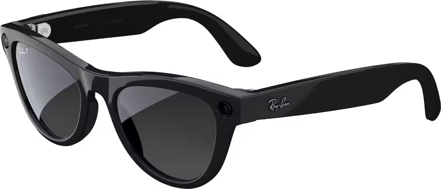 Ray-Ban Meta - Skyler (Gen 2) glasses with Meta AI, Audio, Photo, Video Compatability - Polarized Graphite lenses - Shiny Black | Best Buy U.S.