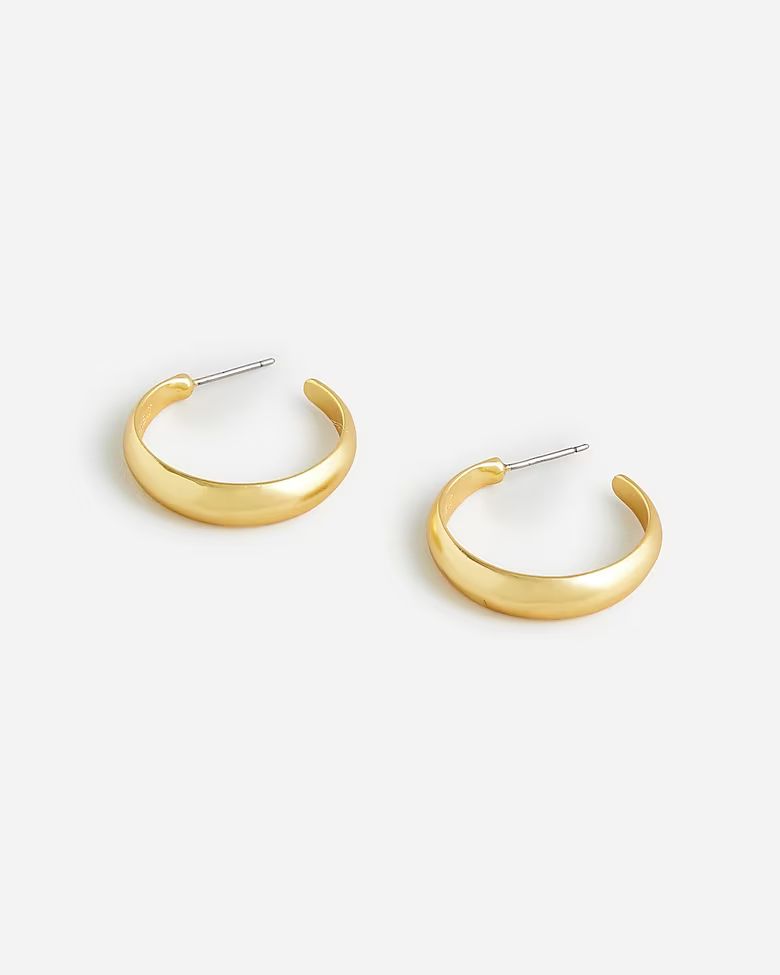 Dainty gold-plated hoop earrings | J.Crew US
