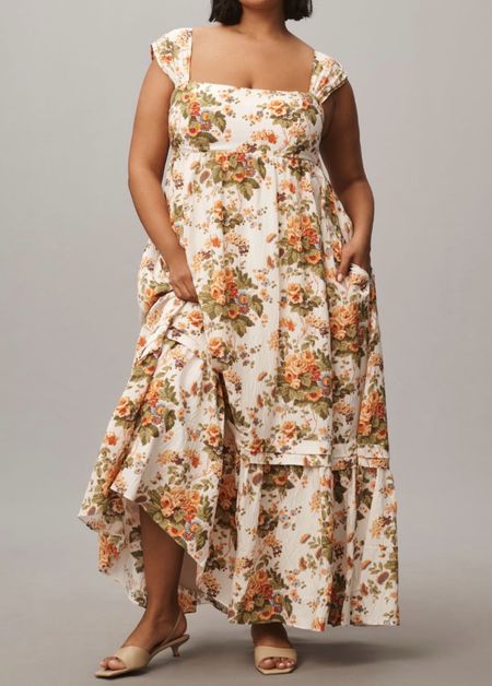 Plus size floral maxi dress 

#LTKPlusSize