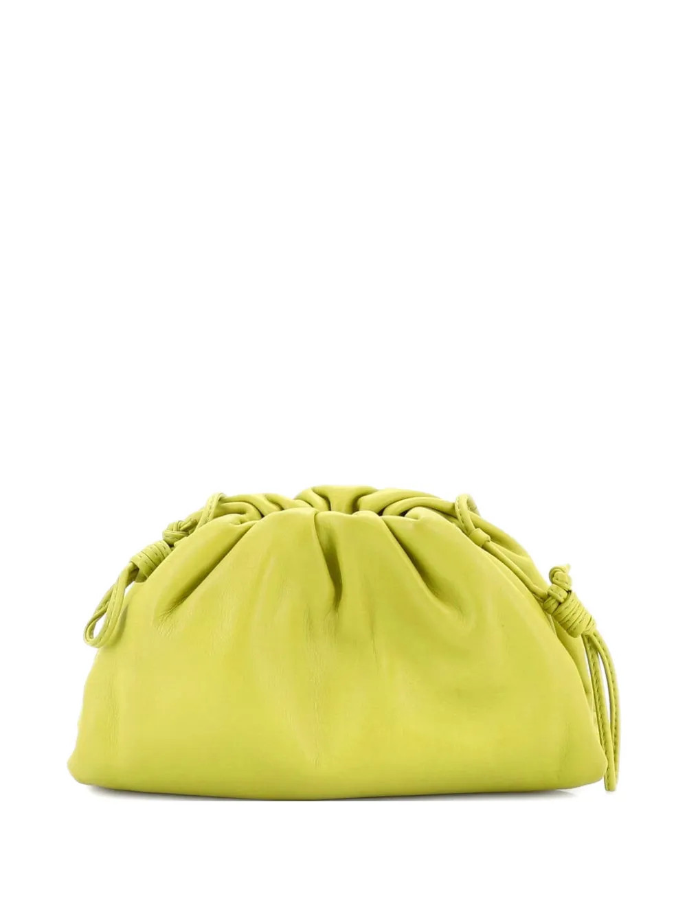 Bottega Veneta Pre-Owned The Pouch Leather Mini crossbody bag - Green | Farfetch Global