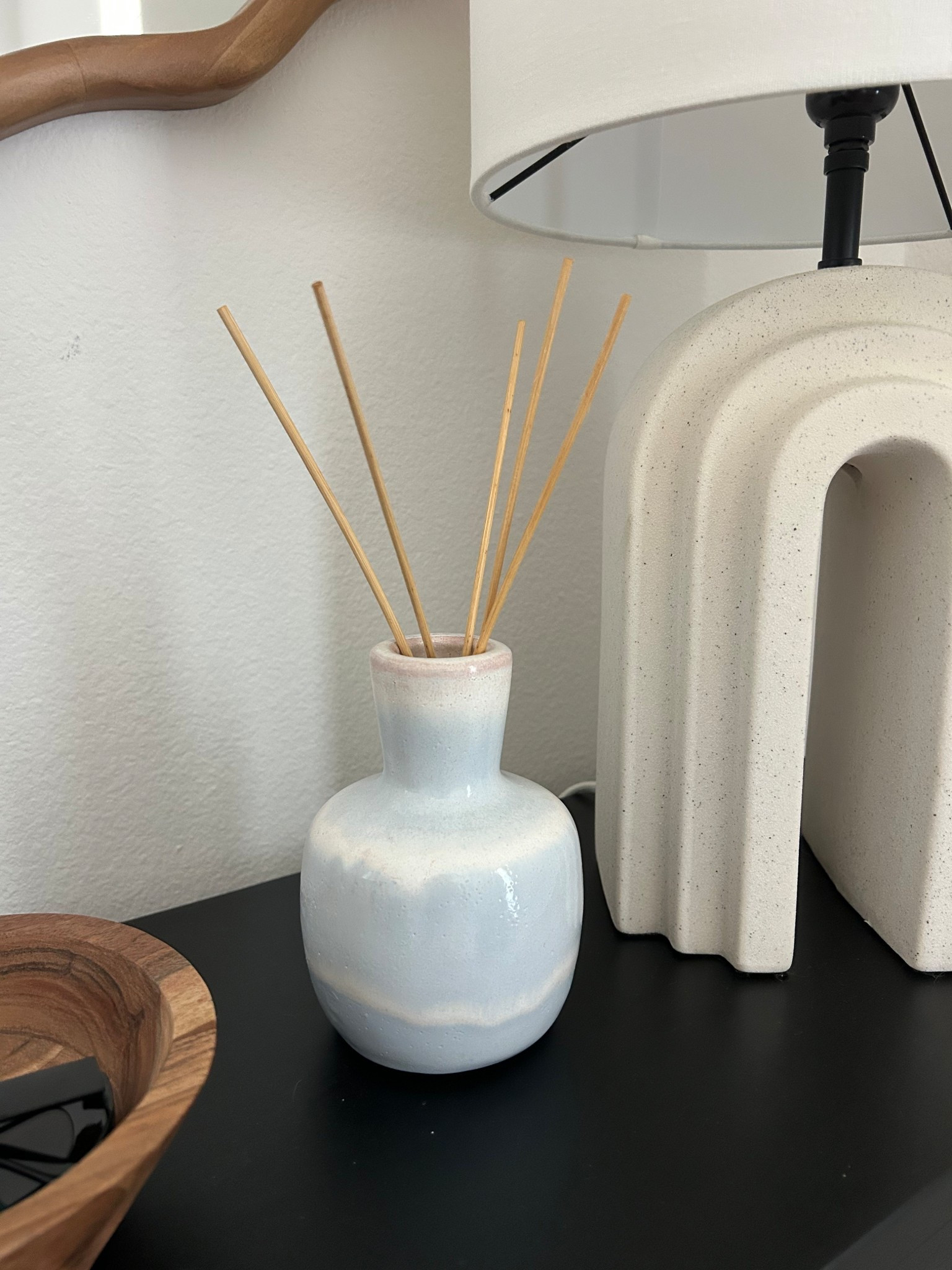 Made our own essential oil reed diffuser! We wanted something less artificial, dog friendly, and pregnancy/baby friendly, so we decided to make our own and it was easier than we thought. We grabbed the jar at At Home and then used the following recipe (products we used and some alt options linked):

- 1/2 cup fractionated coconut oil
- 1/2 tbsp rubbing alcohol (you can also use vodka) 
- 40 drops lavender essential oil
- 40 drops chamomile essential oil 


Reed diffuser, essential oils, home fragrance, organic fragrance, home scent, lavender essential oil, chamomile essential oil, Amazon finds, home DIY, easy DIY, home decor, signature scent 

#LTKHome
