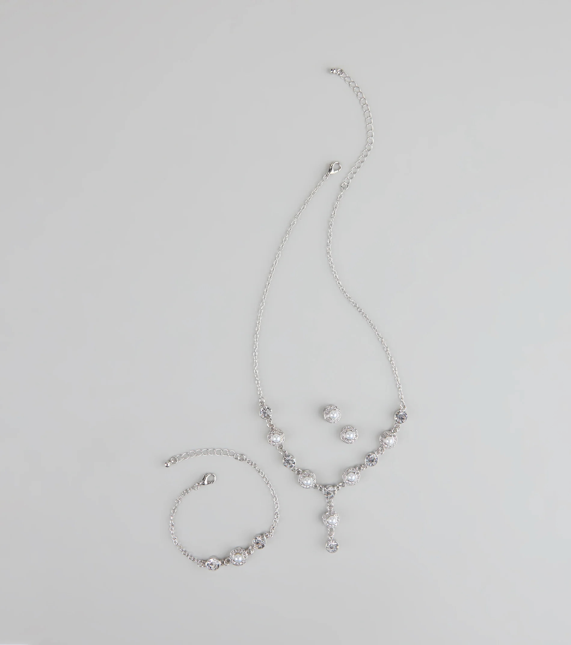 Pearl Glow Rhinestone Jewelry Set | Windsor Stores