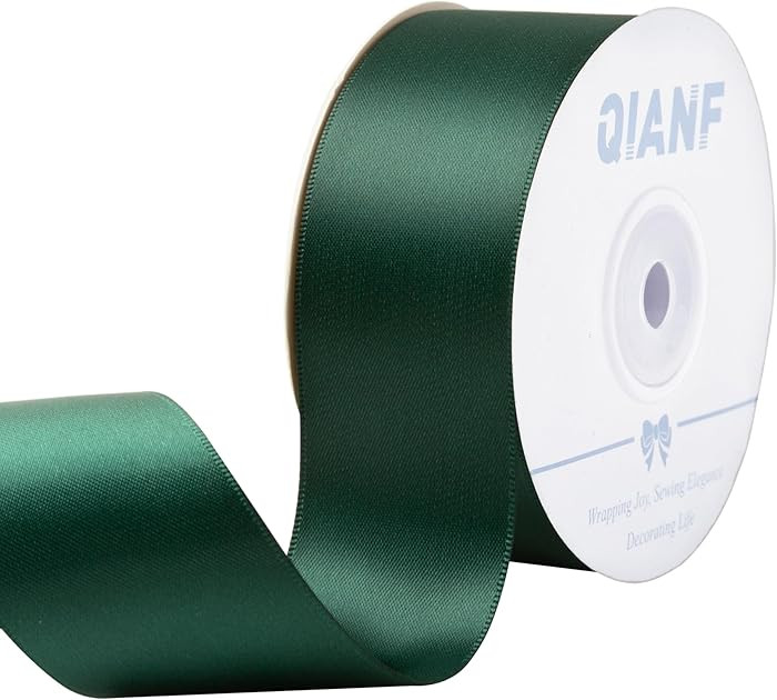 1 1/2 Inch Double Face Satin Ribbon Hunter Green Ribbon for Gift Wrapping Hair Bows Making Chair ... | Amazon (US)