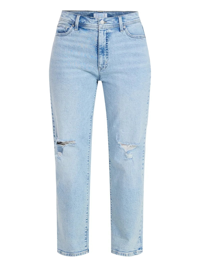Time and Tru Women's Relaxed Boyfriend Jeans, 26" Inseam, Sizes 0-22 | Walmart (US)