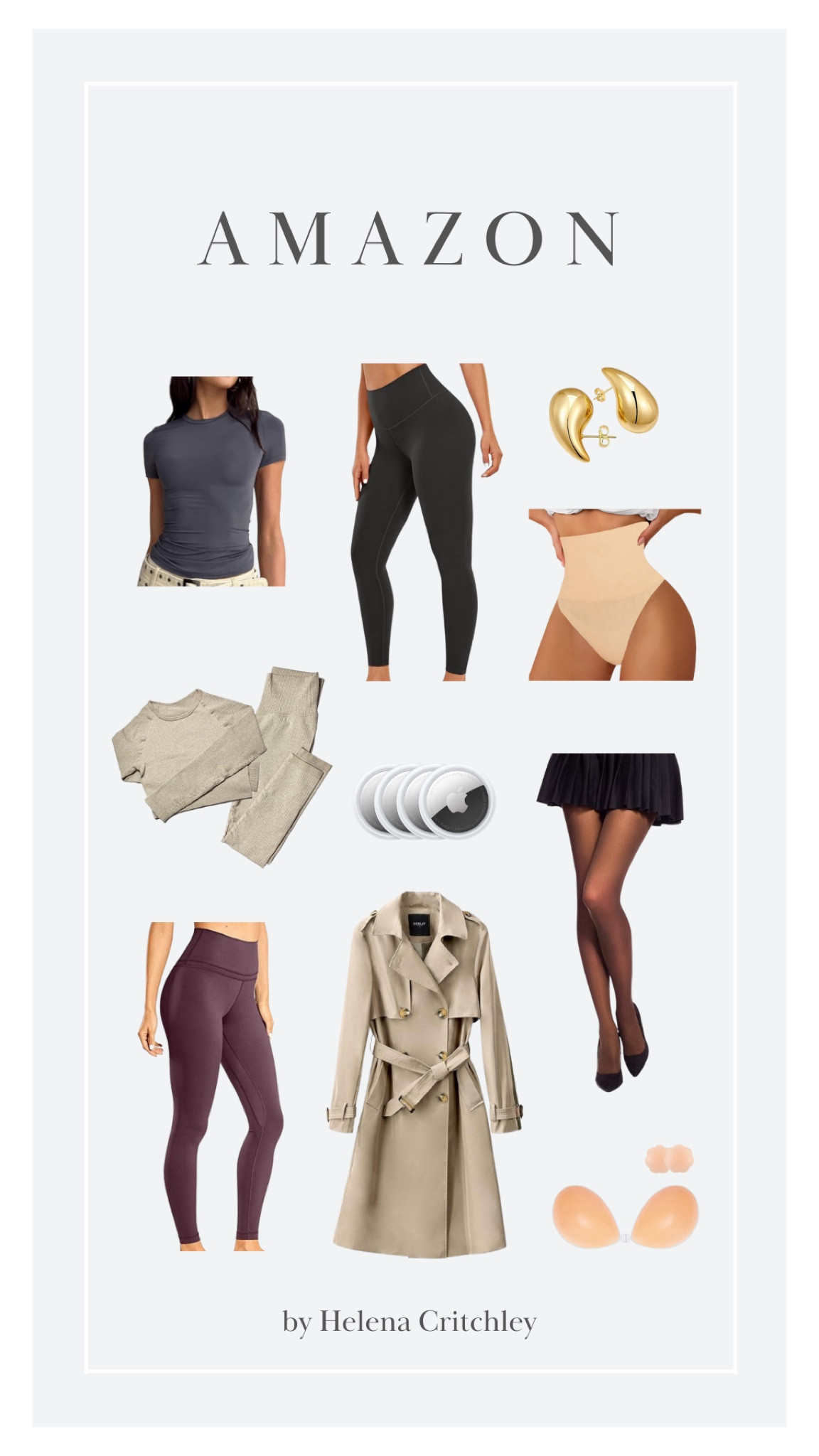 Amazon Fashion! 

Amazon Essentials, Wardrobe Essentials, Gym Leggings, Loungewear, Trench Coat, Gold Earrings, Shape wear, Tights 

#LTKautumn #LTKstyletip #LTKeurope