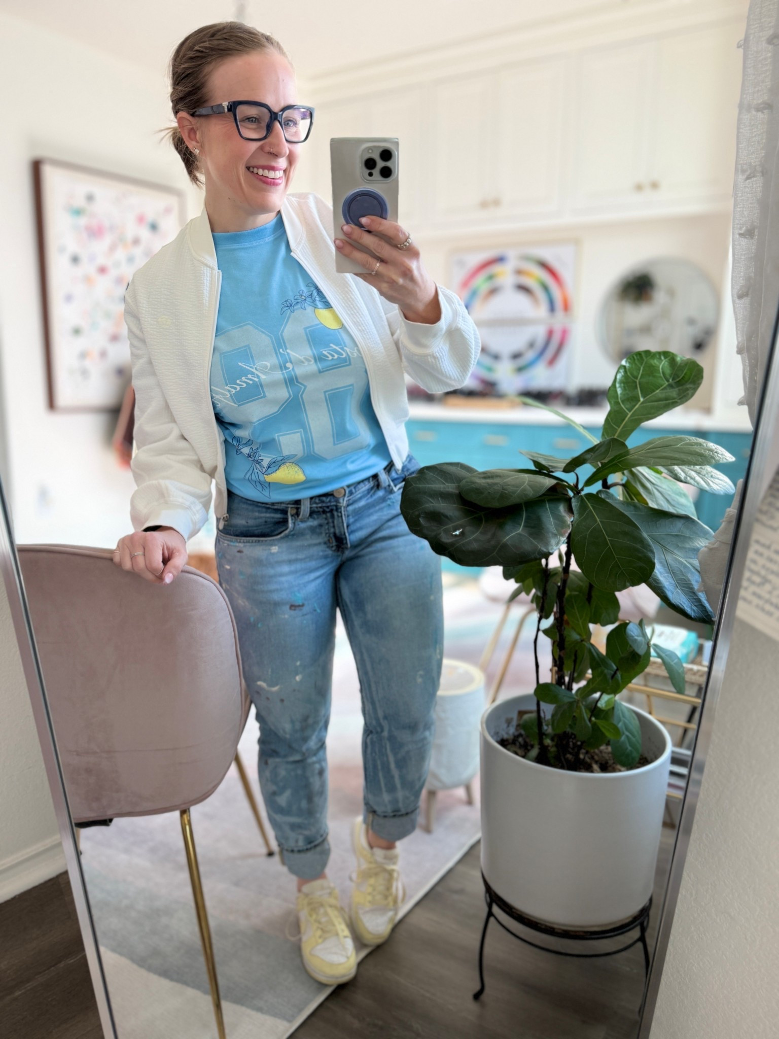 I have wanted some fun graphic tees to mix into my outfits for something that felt more casual and less buttoned up. I found some oversized tees in the Target kids section that work great and I’m wearing one with my (old) painter Ralph Lauren jeans and Lululemon jacket. I love that the lemons tie together with my Nike shoe, too!

#houseofcolour #hoc #houseofcolourpflugerville #houseofcolourusa #coloranalysis #houseofcolouraustin #hocsummer 

Target 

#LTKKids #LTKPetite #LTKgrwm