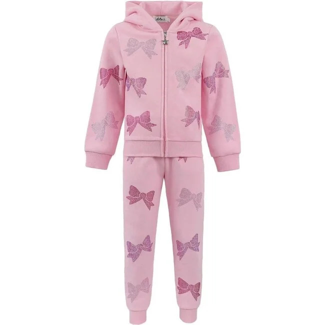 Lola + The Boys | Crystal Bow Jogger Set (Multicolor, Size 6Y) | Maisonette | Maisonette