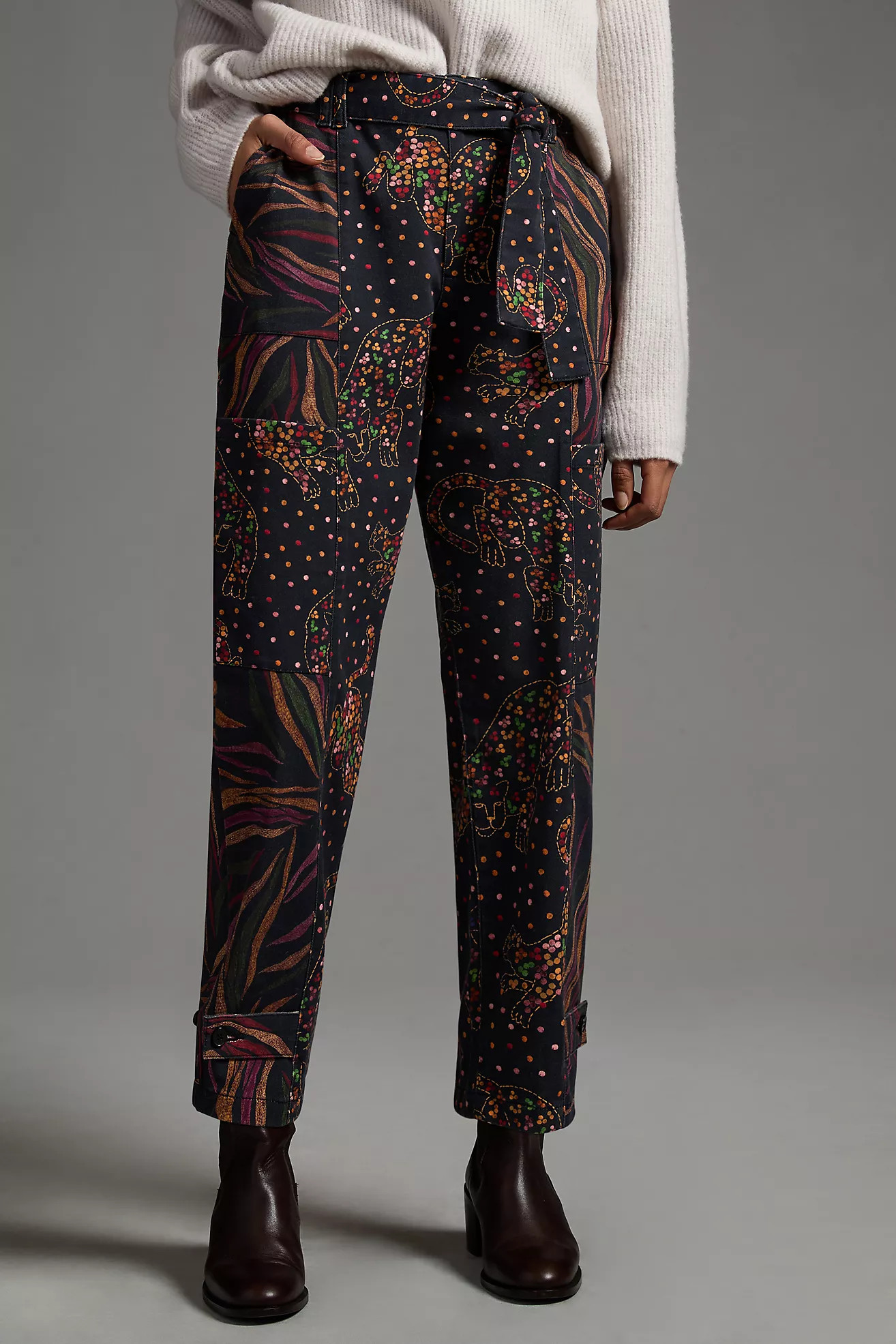 Farm Rio Tie-Waist Pants | Anthropologie (US)