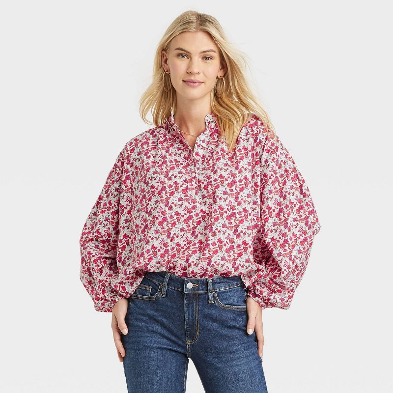 Women's Balloon Long Sleeve Poet Blouse - Universal Thread™ | Target