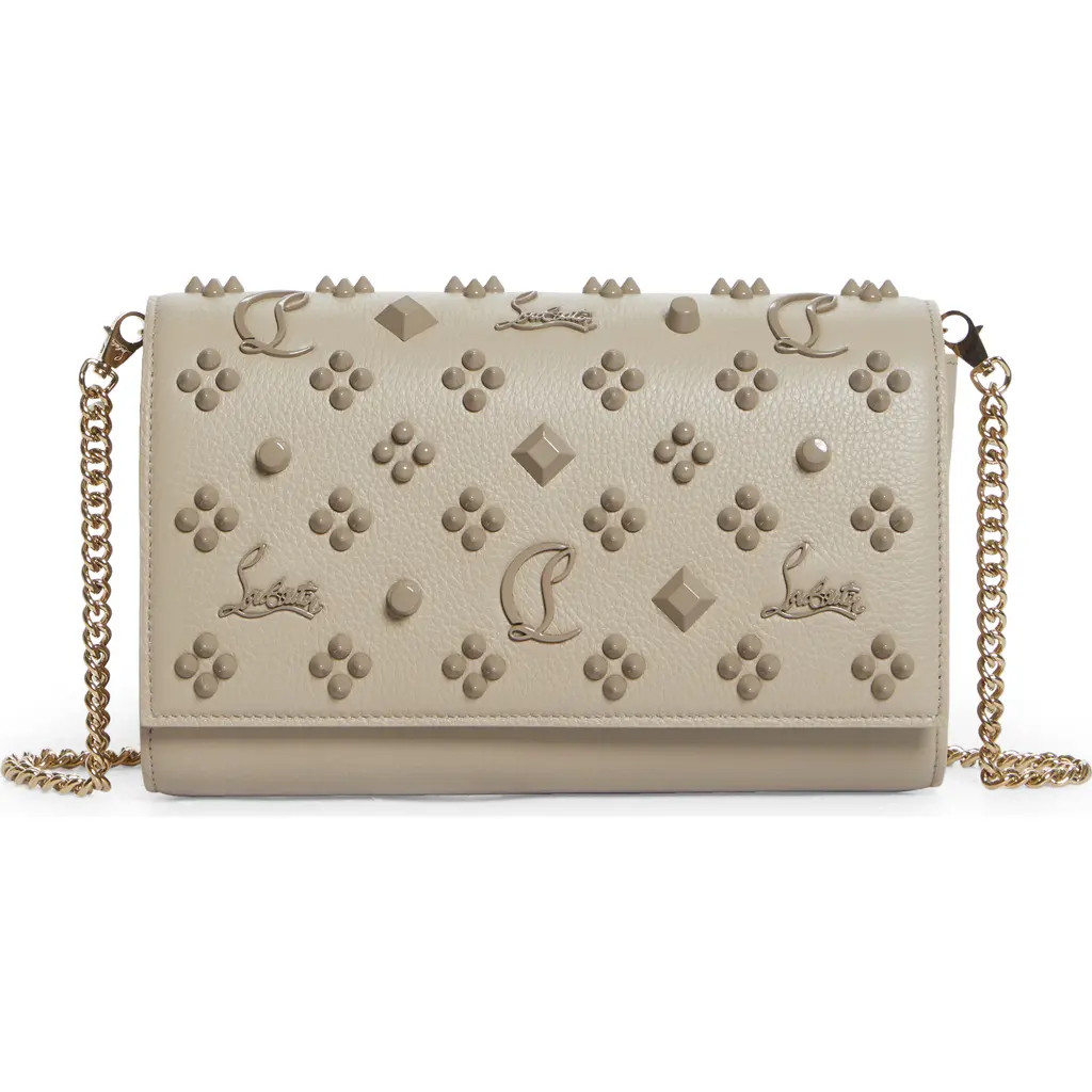 Christian Louboutin Paloma Empire Calfskin Clutch in C989 Saharienne/Saharienne at Nordstrom | Nordstrom