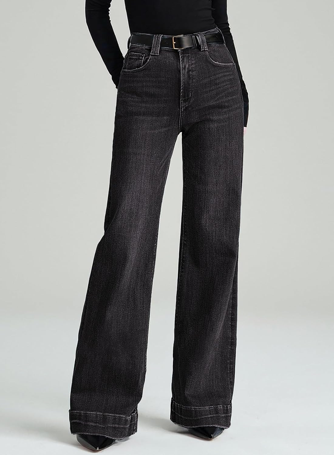 Dokotoo Women's Wide Leg Baggy Flare Jeans High Waisted 2026 Denim Pants | Amazon (US)