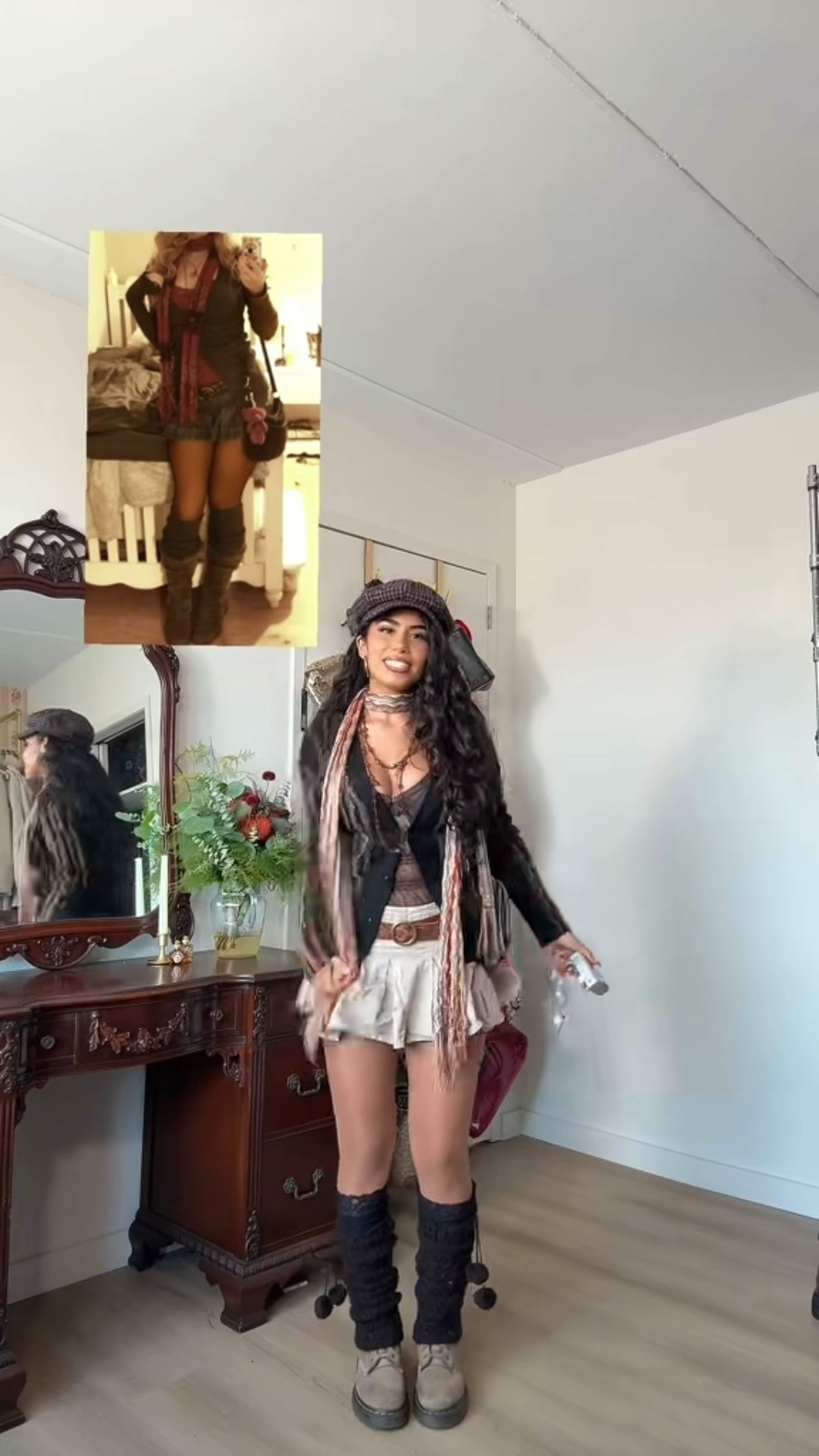 most of my outfit was thrifted, but here are some recommended alternative items. 

fall outfit: 
hat: thrifted 
scarf: thrifted 
cardigan: thrifted
top: @rendaluk (ig) 
skirt: garage mini skirt (s)
belt: thrifted 
bag: thrifted 
shoes: Doc Martens 
shocks: i got im them in japan 

#LTKBeauty #LTKHalloween #LTKStyleTip