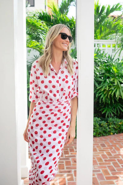 Noel Rouge Polka Dot Pareo | Julia Amory