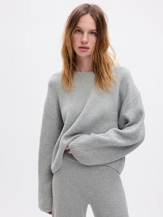 CashSoft Shaker-Stitch Relaxed Sweater | Gap (US)