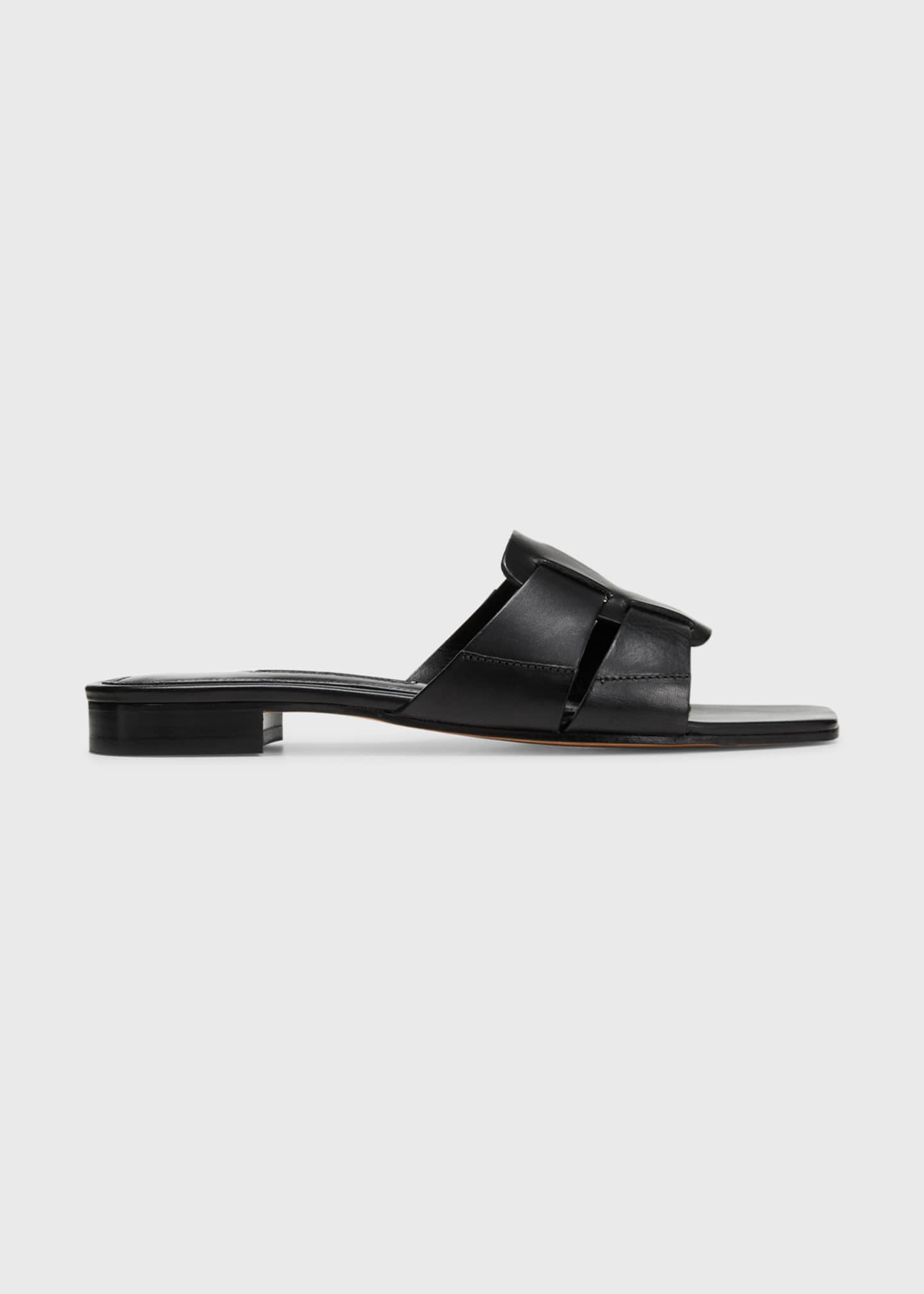 Emme Parsons Leo Interlocking Leather Slide Sandals | Bergdorf Goodman