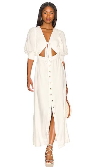 String of Hearts Maxi in Bright White | Revolve Clothing (Global)