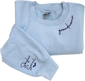 Embroidered Custom Sweatshirt Mama Shirt, PersonalizedMama Crewneck Sweatshirt With Kid Names On ... | Amazon (US)