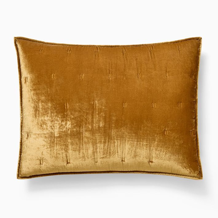 Lush Velvet Tack Stitch Sham | West Elm (US)