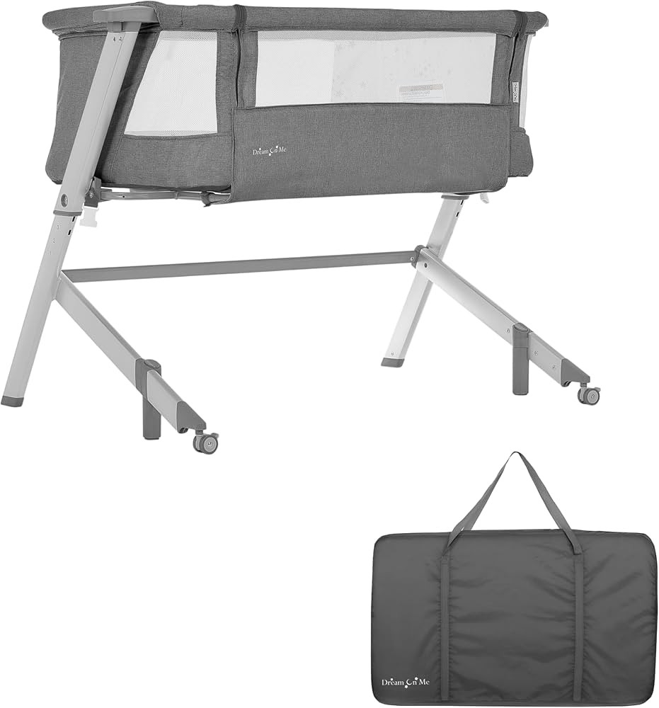 Skylar Bassinet and Bedside Sleeper in Grey, Lightweight and Portable Baby Bassinet, Five Positio... | Amazon (US)