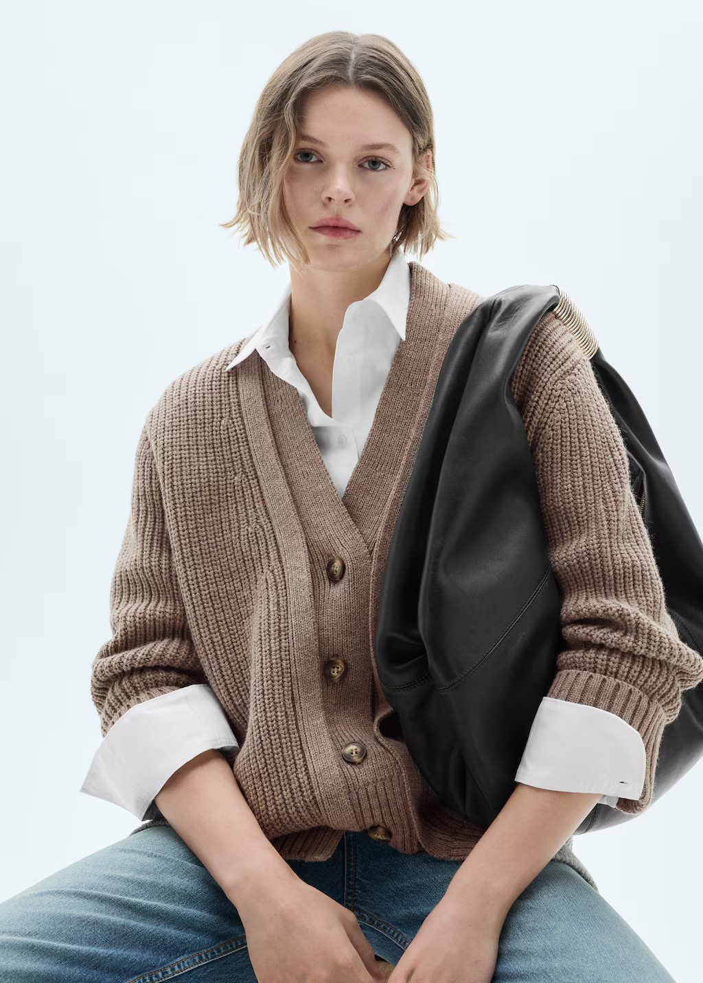 Oversized cardigan with buttons - Women | MANGO USA | Mango (US/MX/AU)