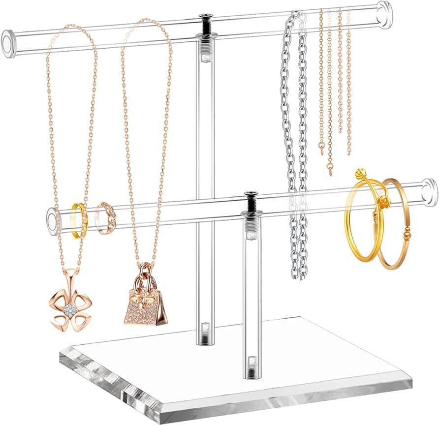 UgyDuky Acrylic Jewelry Stand Clear Jewelry Display stands Necklace Holder Necklace and Bracelet ... | Amazon (CA)