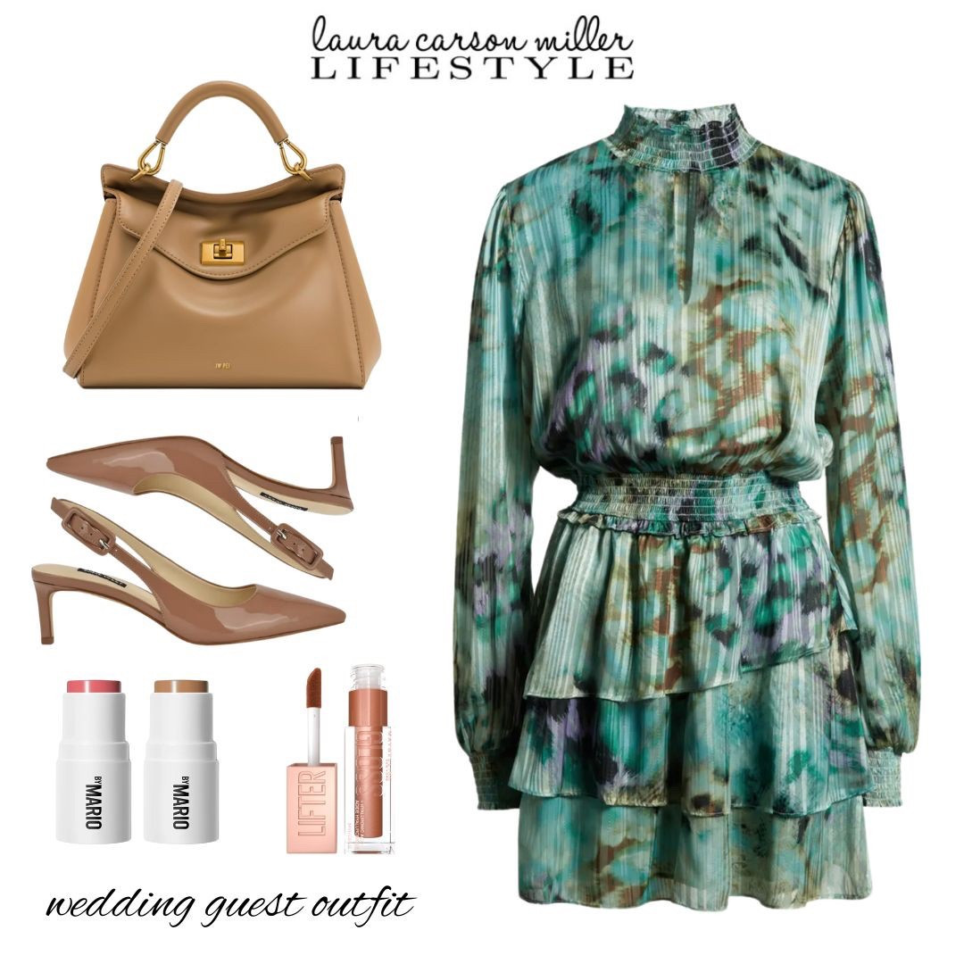 Wedding guest outfit ideas 
Laura carson miller, slingbacks, dresses, blush + bronzer duo, makeup by Mario, plumping lip gloss 

#LTKBeauty #LTKWedding #LTKItBag