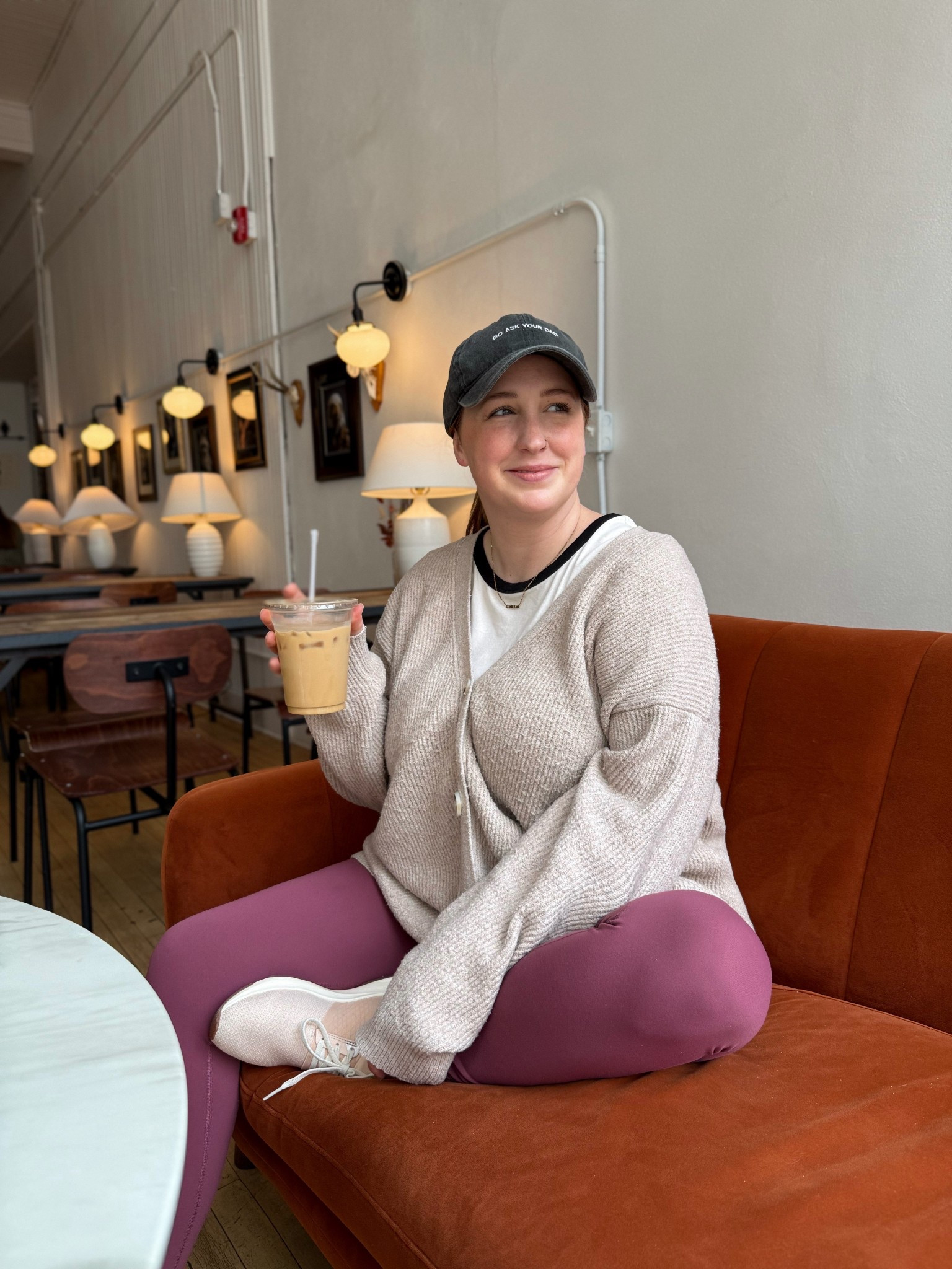 Easy spring outfit idea: cozy layers + basics that never miss.
I paired these Free People leggings with a simple Target tee and a soft neutral cardigan for the perfect coffee shop outfit.
Comfy, cute, and effortless—this look is great for travel days, mom life, or running errands.

#LTKActive #LTKMidsize