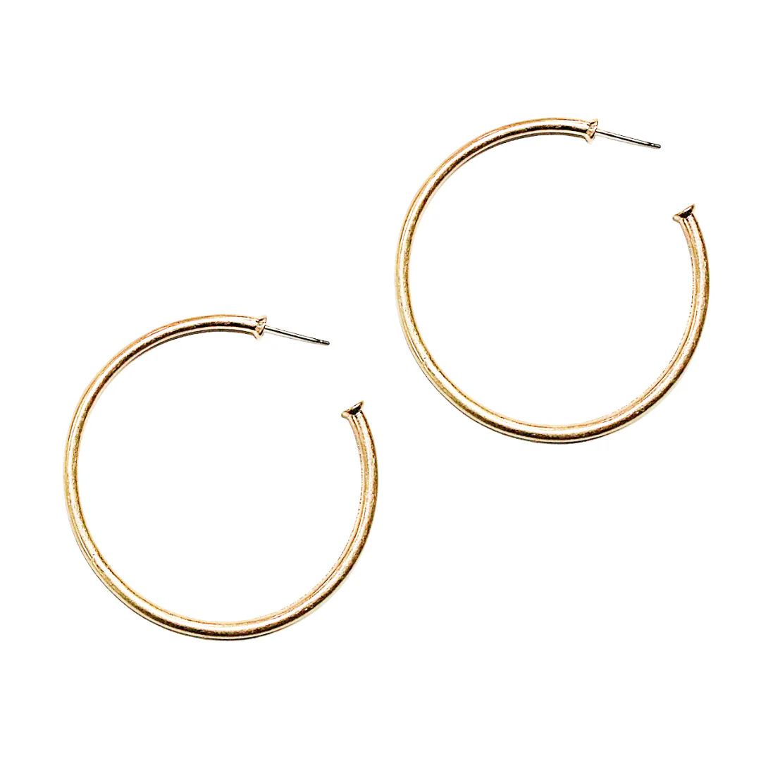 Matte Gold Skinny Hoop | Epp and Co.